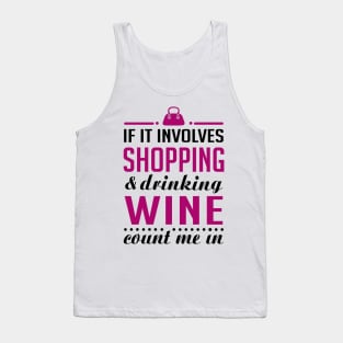 Shopping and Wine Tank Top